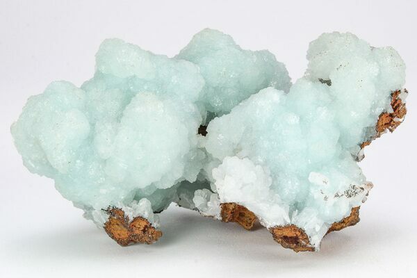 A sky-blue hemimorphite specimen from the Qaleh-Zari Mine in Iran